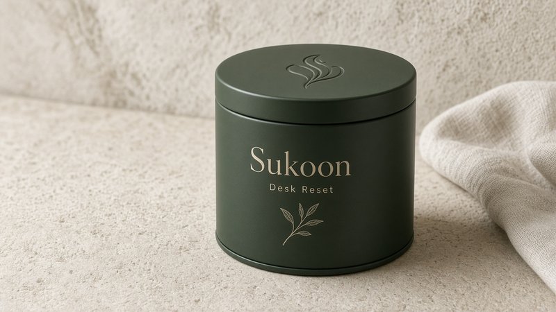 Sukoon matte forest tea tin